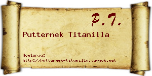 Putternek Titanilla névjegykártya